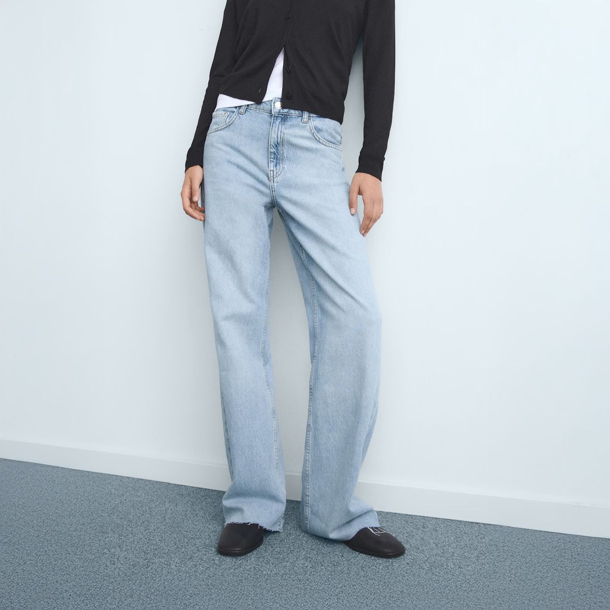 MANGO - Jeans Wide Leg Tiro Alto Mujer Mango