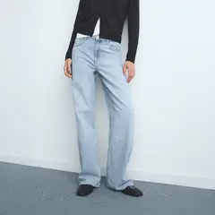MANGO - Jeans Wide Leg Tiro Alto Mujer