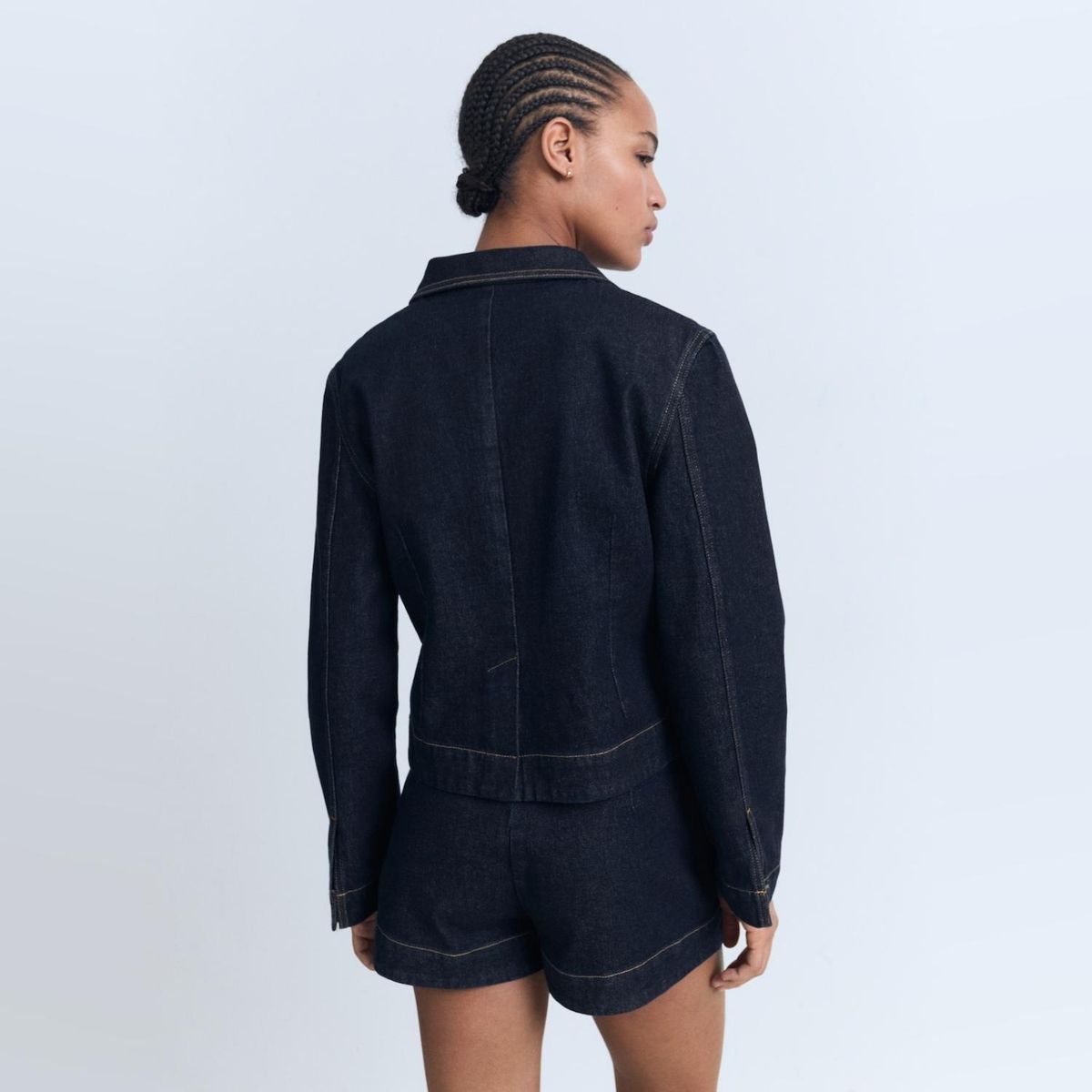 MANGO - Chaqueta Vaquera Entallada Bolsillos Mujer Mango