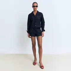 MANGO - Chaqueta Vaquera Entallada Bolsillos Mujer