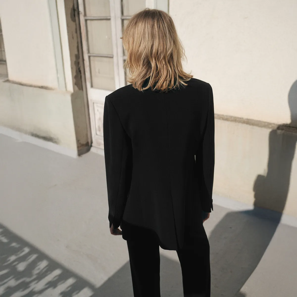 MANGO - Blazer Traje Cruzada Mujer Mango