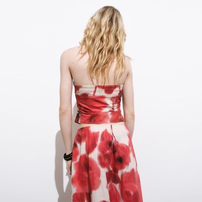 Imagen 2 del producto Polera Bandeau Estampado Floral Mujer