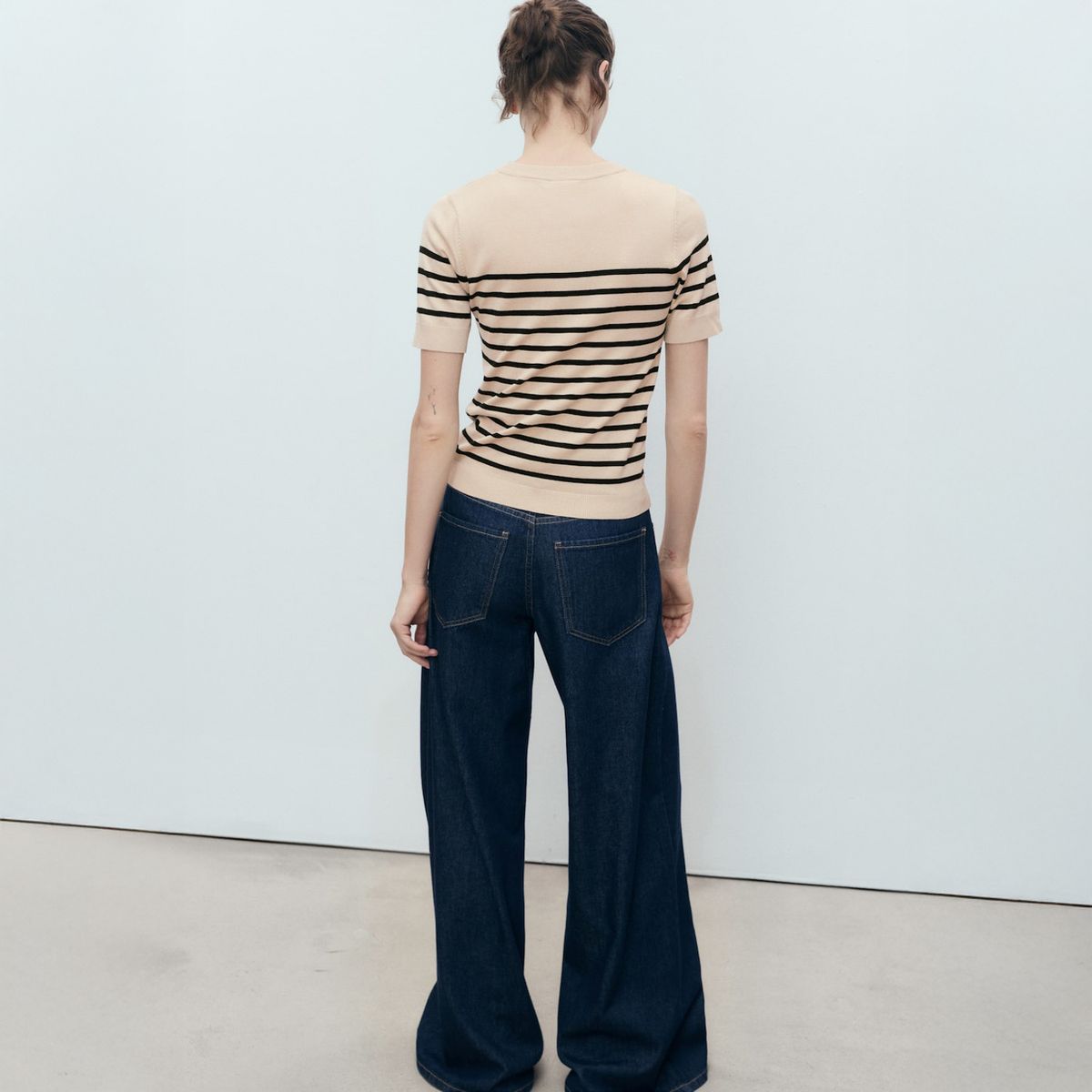 MANGO - Sweater Punto Fino Manga Corta Mujer Mango