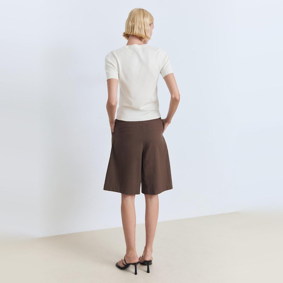 MANGO - Sweater Punto Fino Manga Corta Mujer Mango