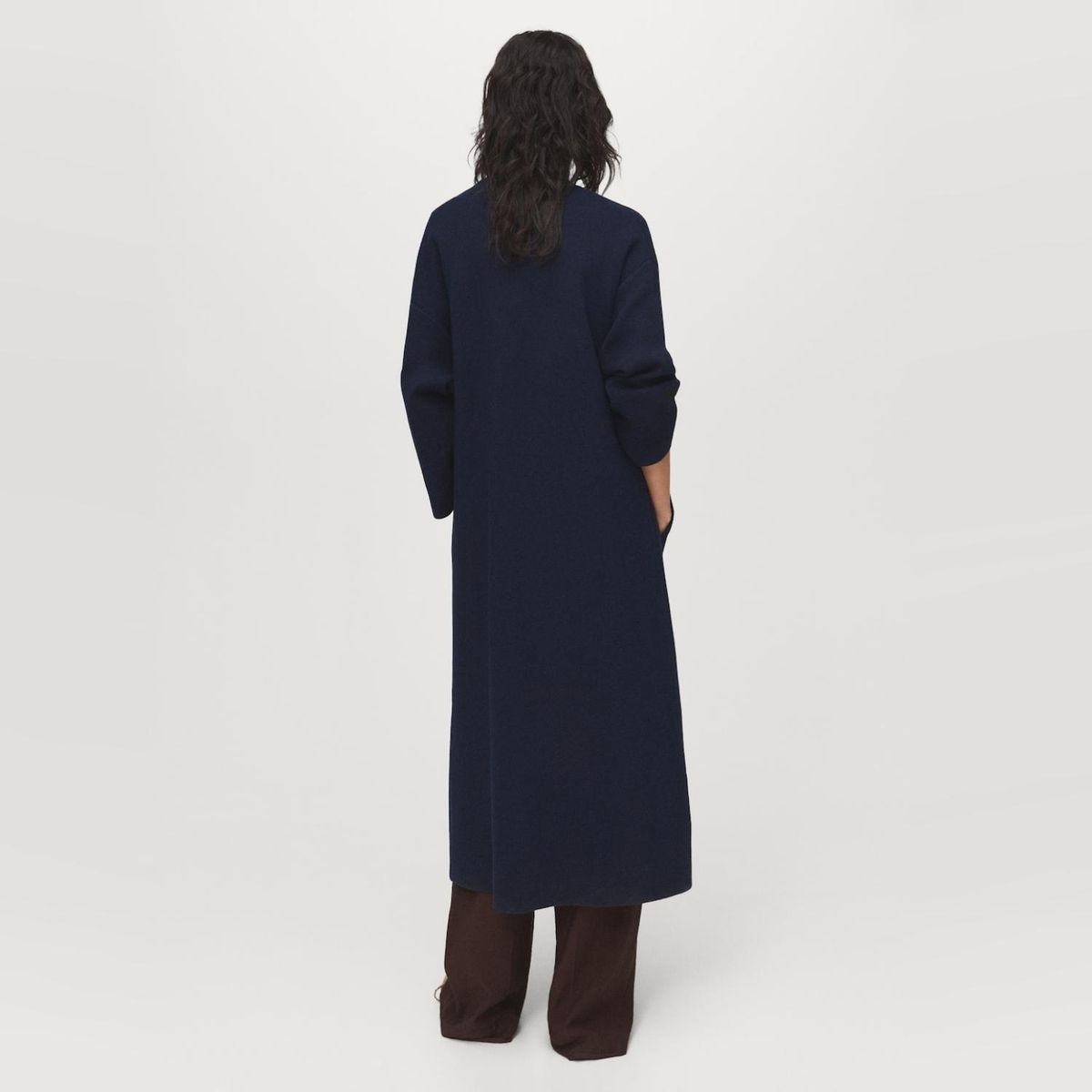 MANGO - Abrigo Punto Largo Mujer Mango