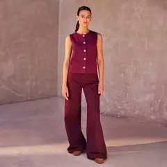 MANGO - Chaleco Punto Fino Mujer