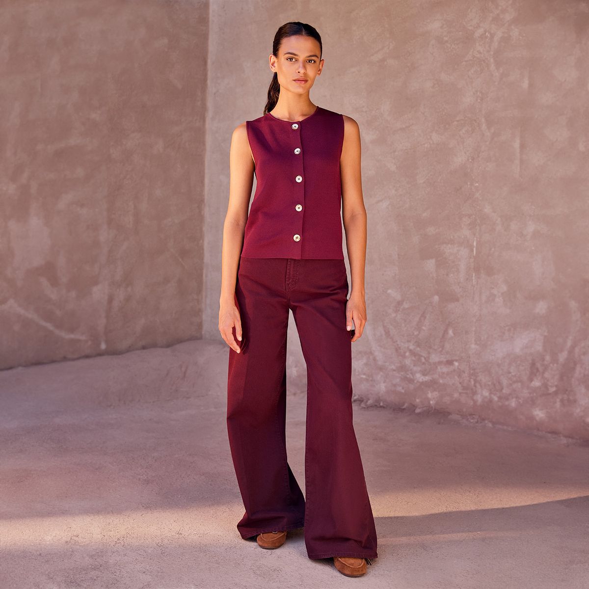 MANGO - Chaleco Punto Fino Mujer Mango