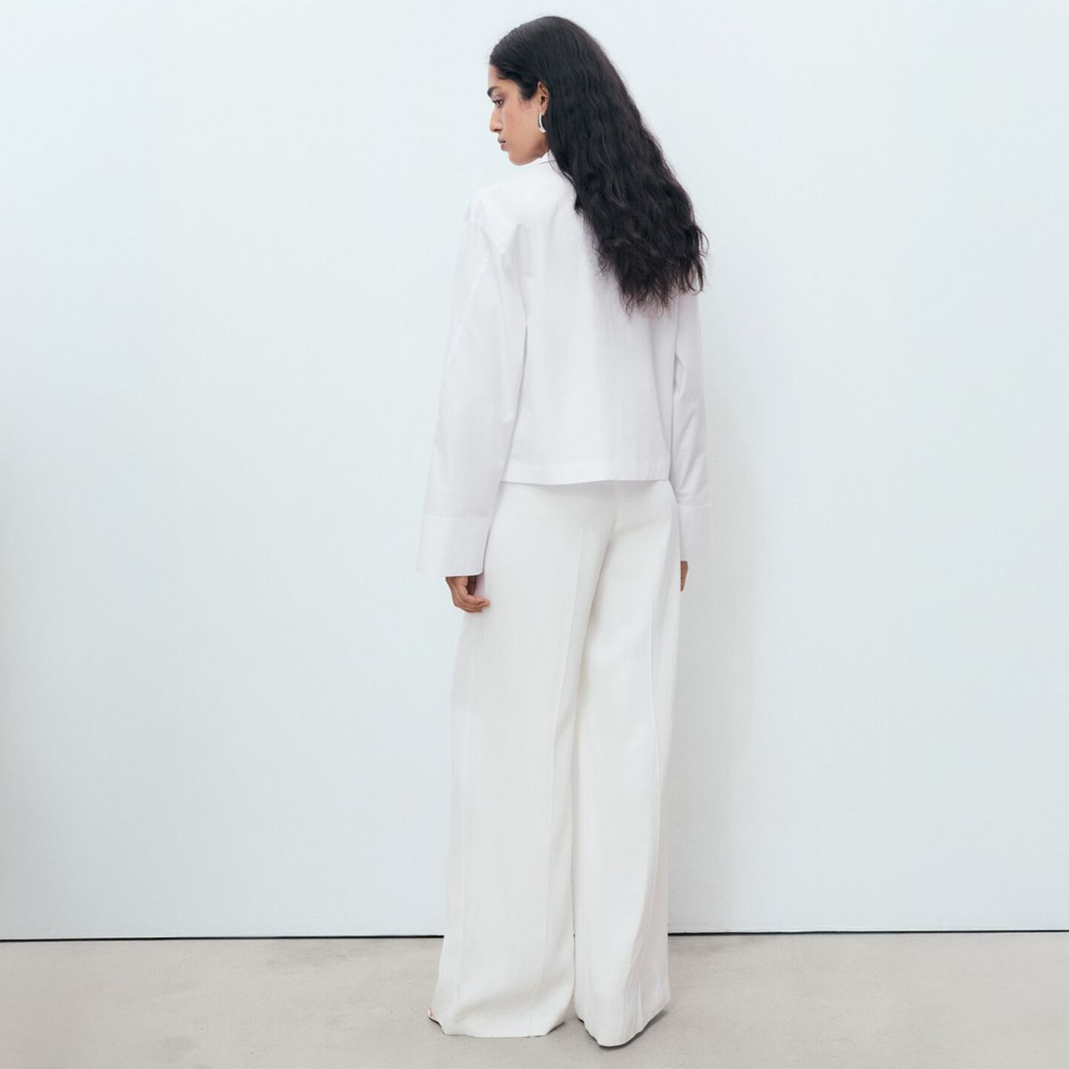 MANGO - Blusa Popelín Crop Mujer Mango