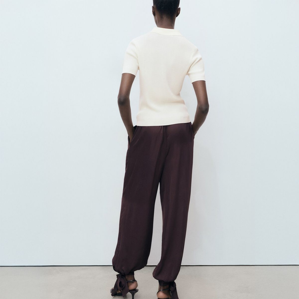 MANGO - Sweater Cuello Polo Manga Corta Mujer Mango