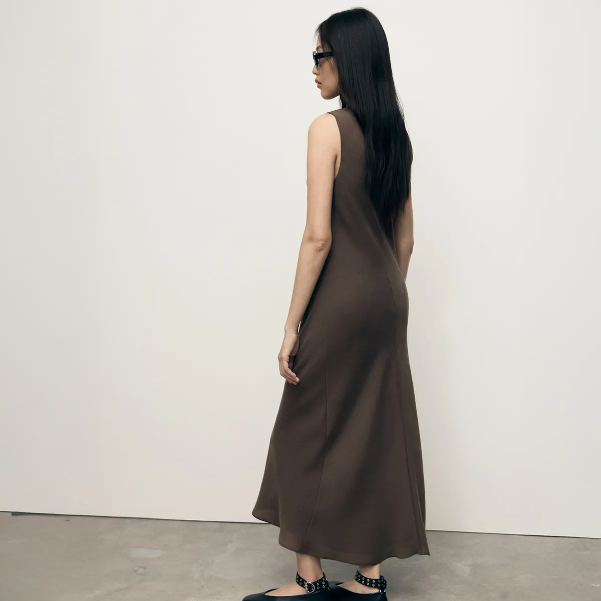 MANGO - Vestido Midi Modal Mujer Mango