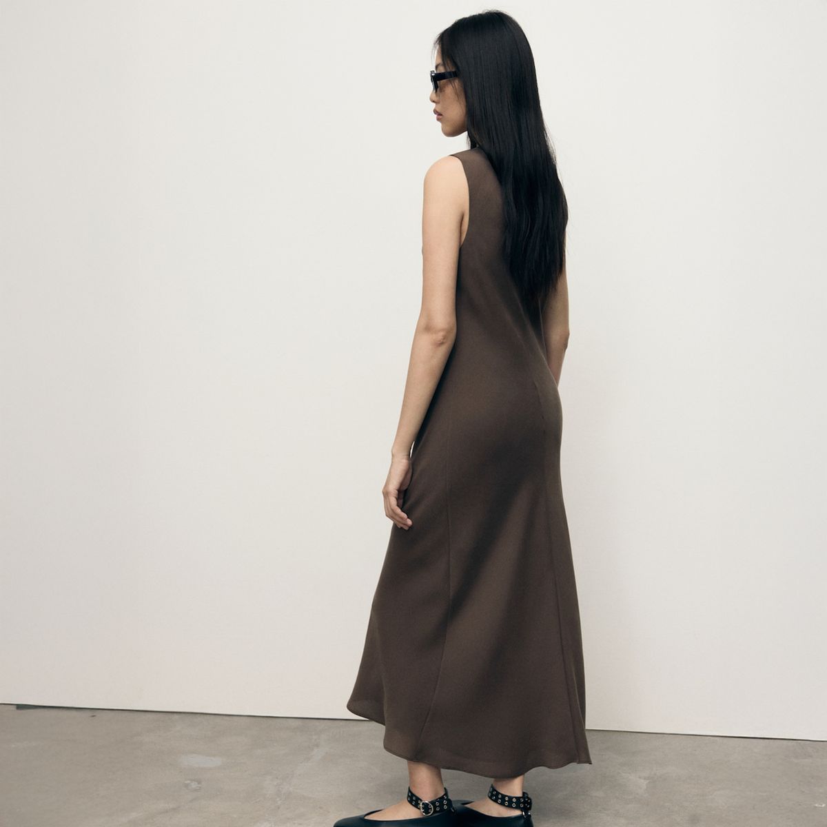 MANGO - Vestido Midi Modal Mujer Mango