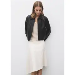 MANGO - Chaqueta Cuero Effect Mujer