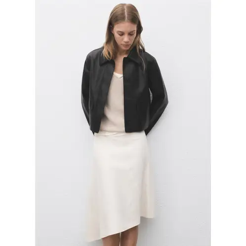 MANGO - Chaqueta Cuero Effect Mujer