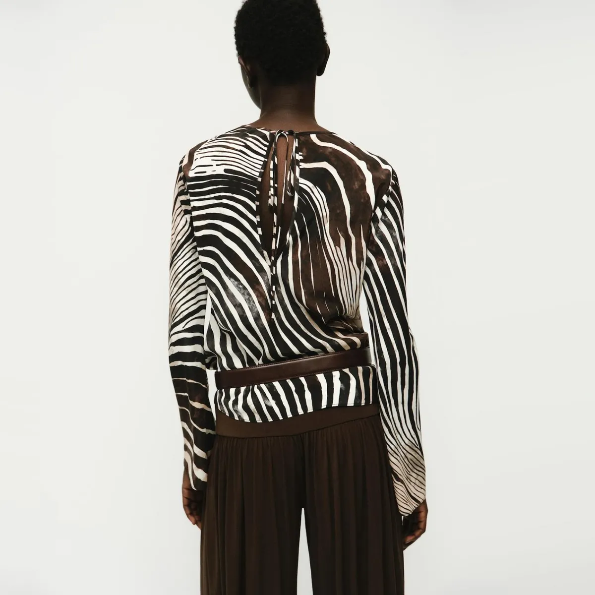 MANGO - Blusa Estampado Cebra Mujer Mango