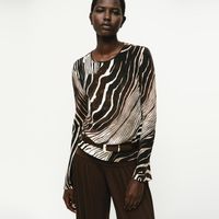 Blusa Estampado Cebra Mujer