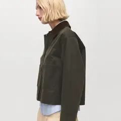 MANGO - Parka Vaquera Cuello Pana Mujer