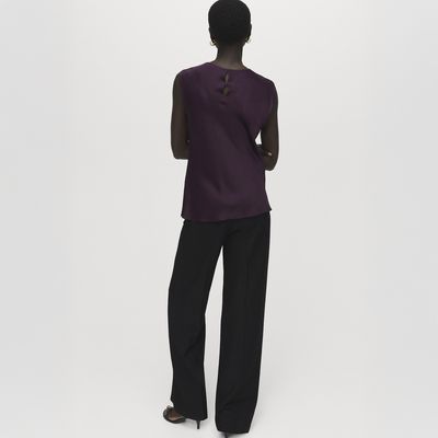 Imagen 2 del producto Blusa Satinada Cuello Drapeado Mujer