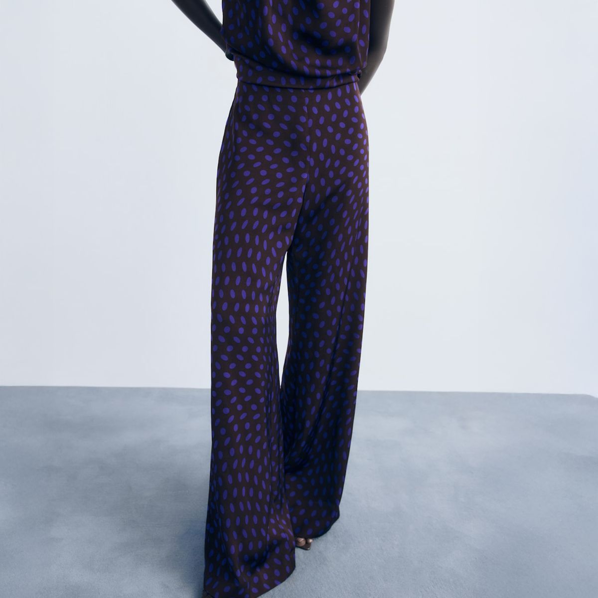 MANGO - Pantalón Flare Lunares Mujer Mango