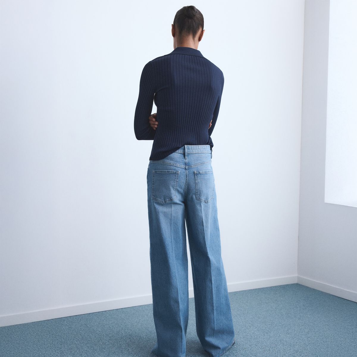 MANGO - Jeans Wide Leg Tiro Alto Mujer Mango