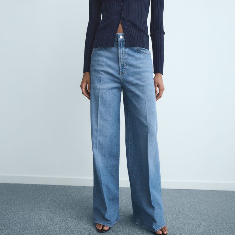 Jeans Elise Wide Leg Tiro Alto Mujer
