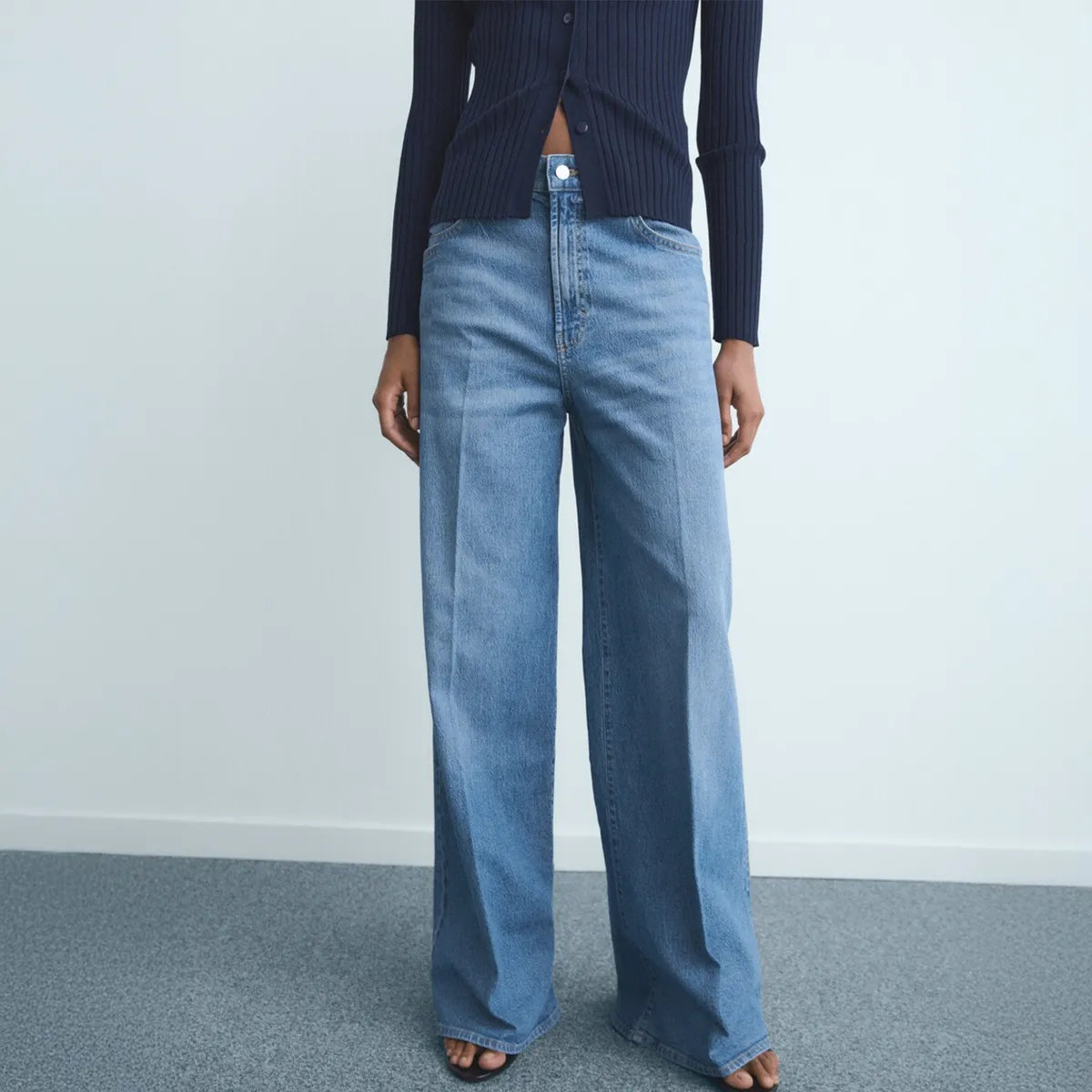 MANGO - Jeans Wide Leg Tiro Alto Mujer Mango