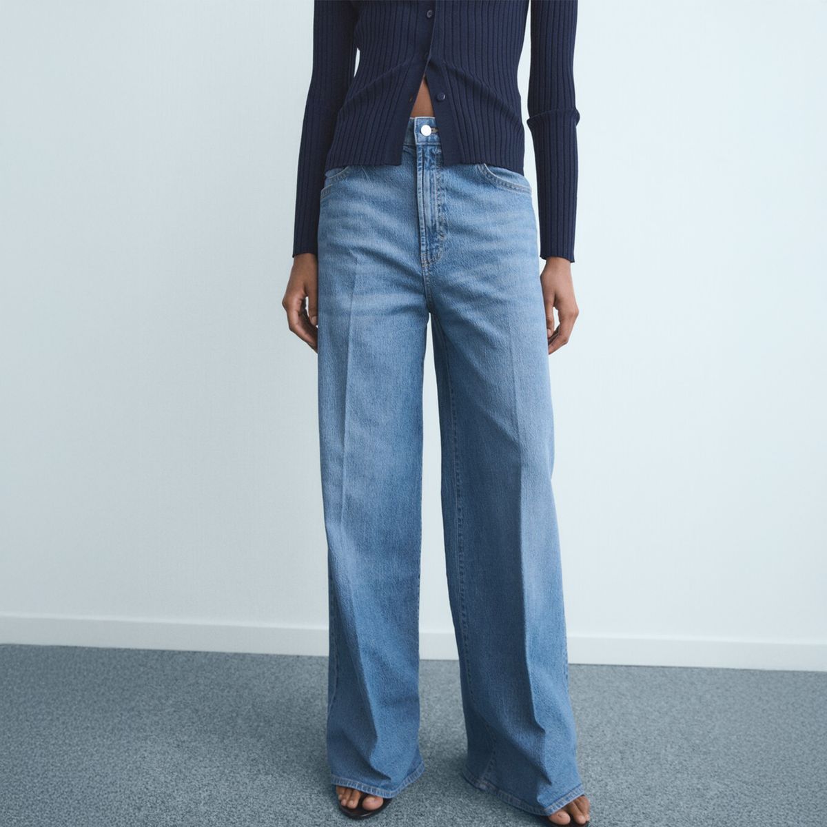 MANGO - Jeans Wide Leg Tiro Alto Mujer Mango