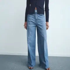 MANGO - Jeans Elise Wide Leg Tiro Alto Mujer