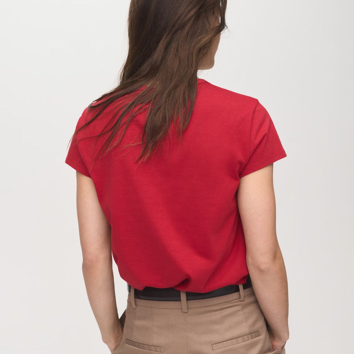 MANGO - Polera Algodón Estampada Mujer Mango