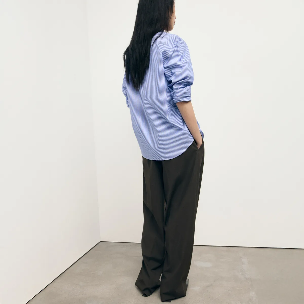 MANGO - Blusa Recta Mezcla Algodón Y Lyocell Mujer Mango