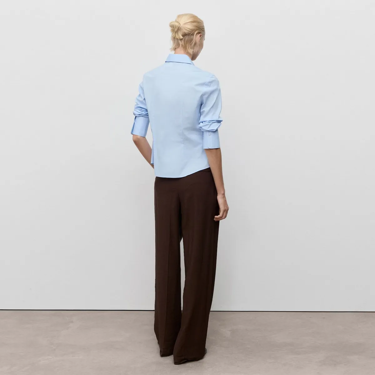 MANGO - Blusa Popelín Entallada Mujer Mango