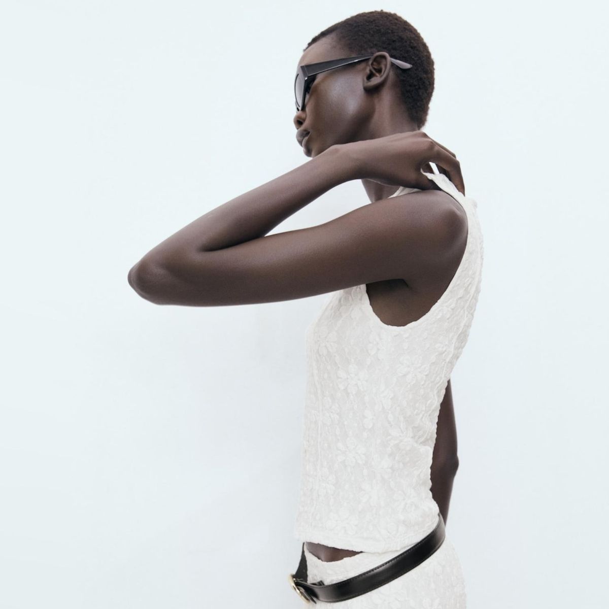 MANGO - Polera Tirantes Encaje Mujer Mango