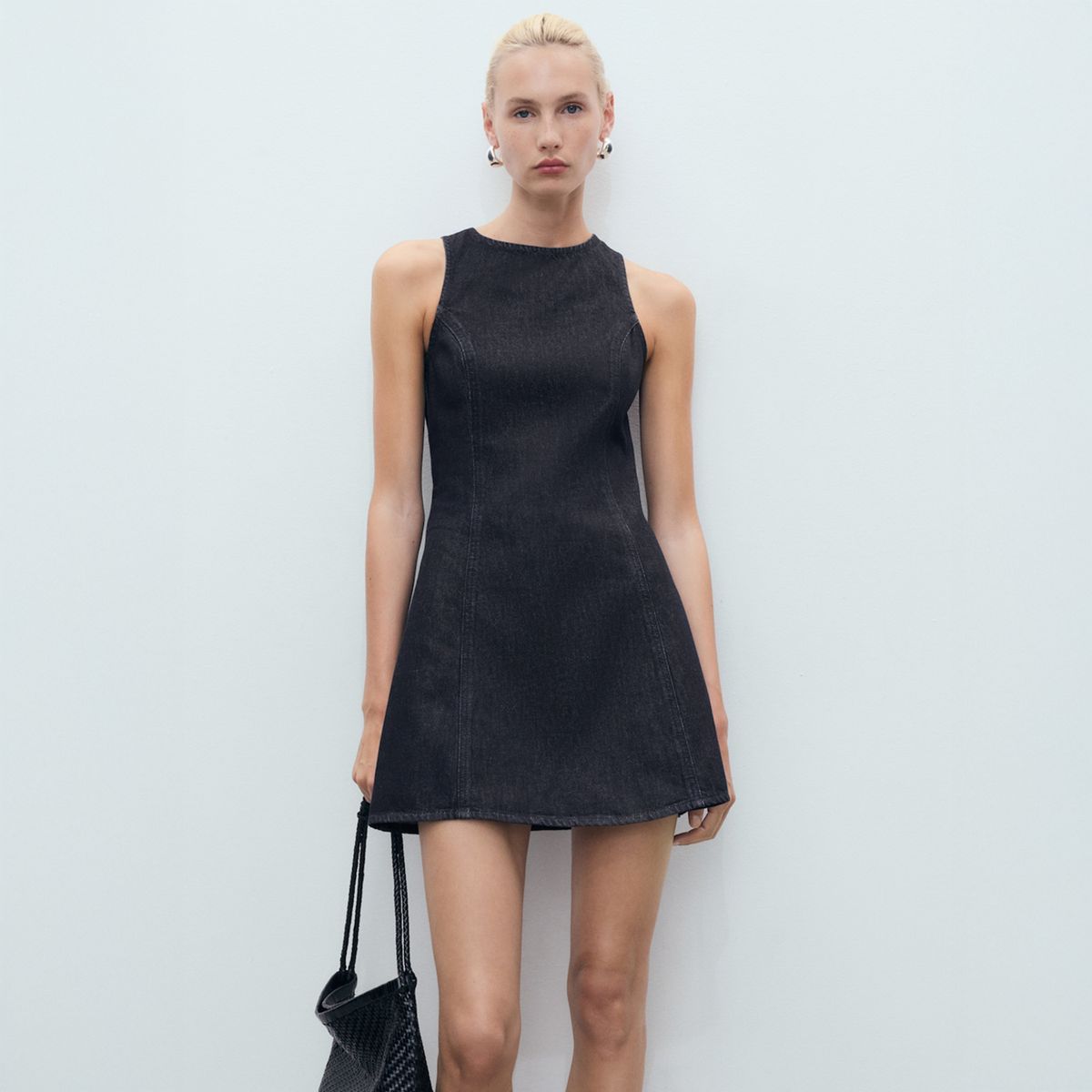 MANGO - Vestido Denim Corto Mujer Mango