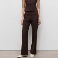 Pantalón Recto Cintura Elástica Mujer