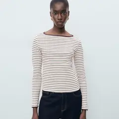 MANGO - Polera Algodón Puños Abotonados Mujer