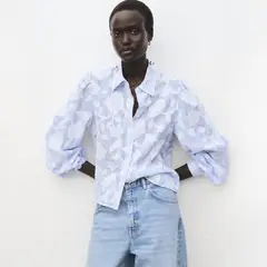 MANGO - Camisa Rayas Detalles Bordados Mujer