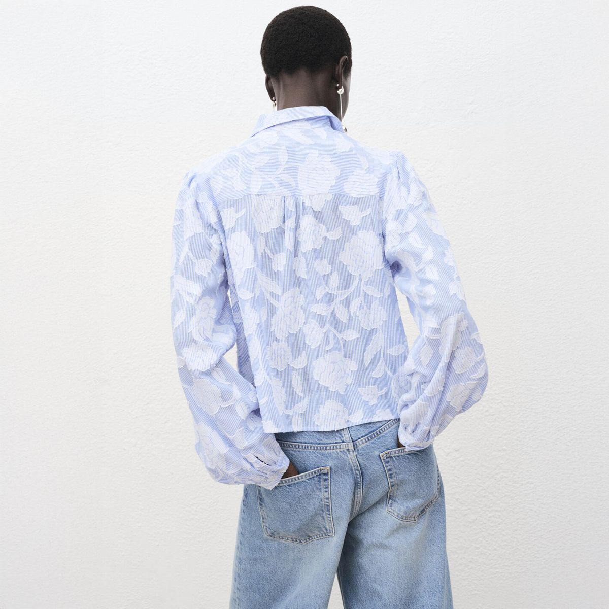 MANGO - Blusa Rayas Detalles Bordados Mujer Mango