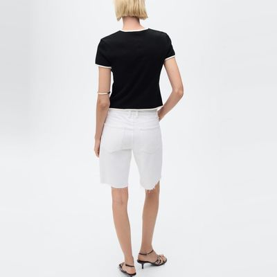 Imagen 2 del producto Polera Algodón Ribetes Contraste Mujer