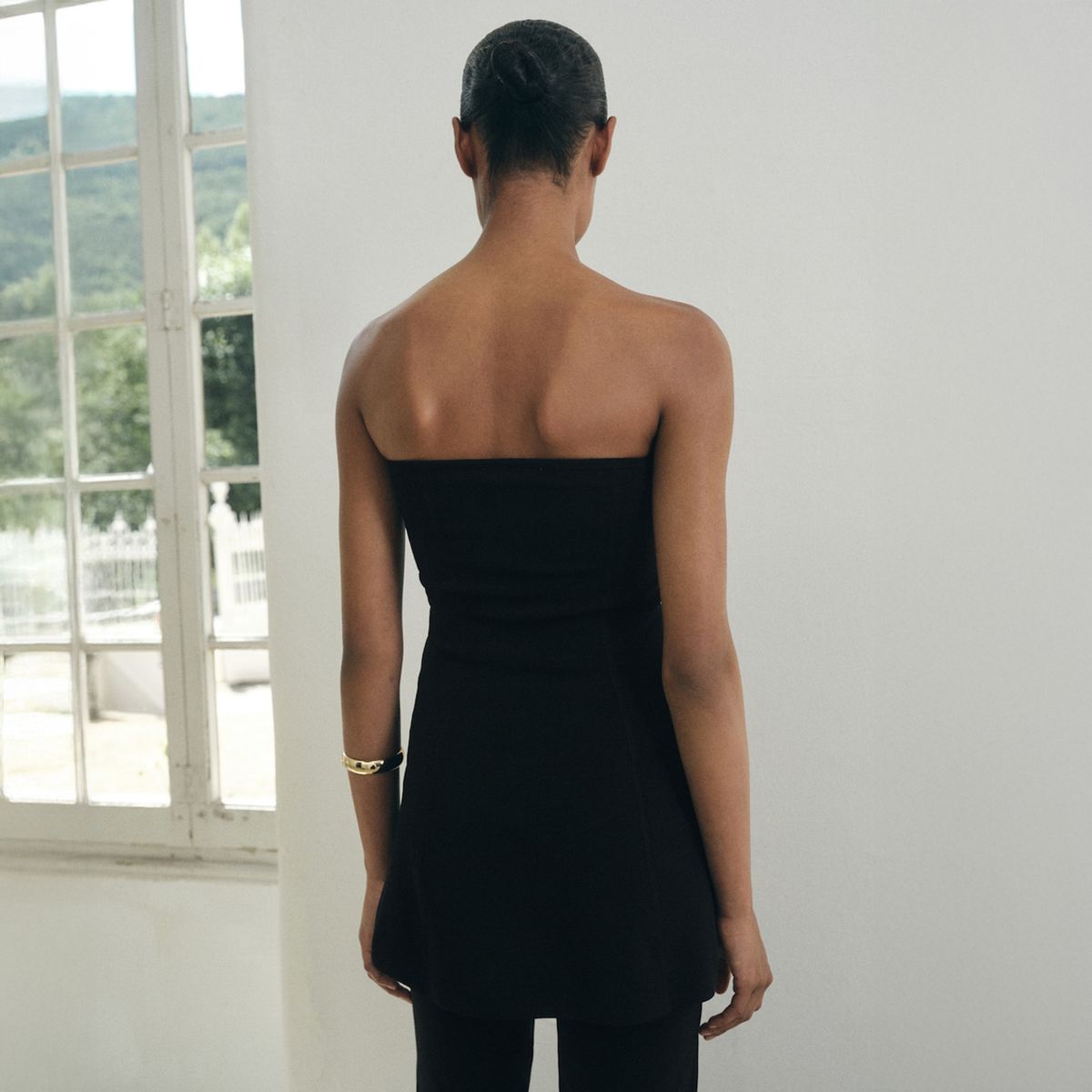 MANGO - Polera Punto Palabra De Honor Mujer Mango