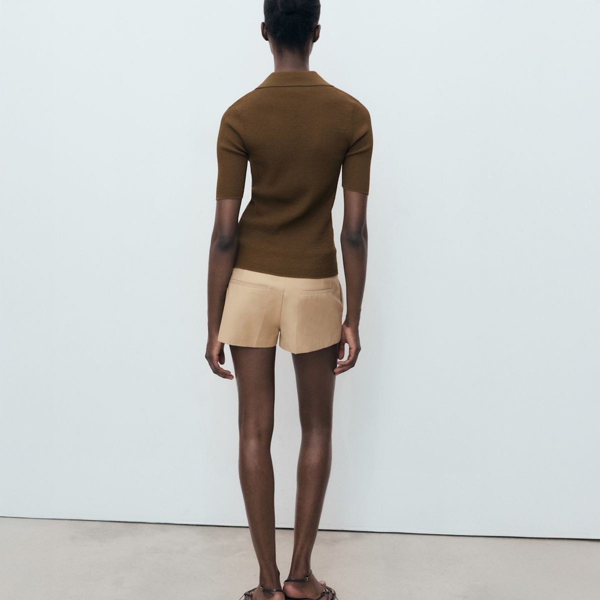 MANGO - Sweater Punto Fino Cuello Camisero Mujer Mango