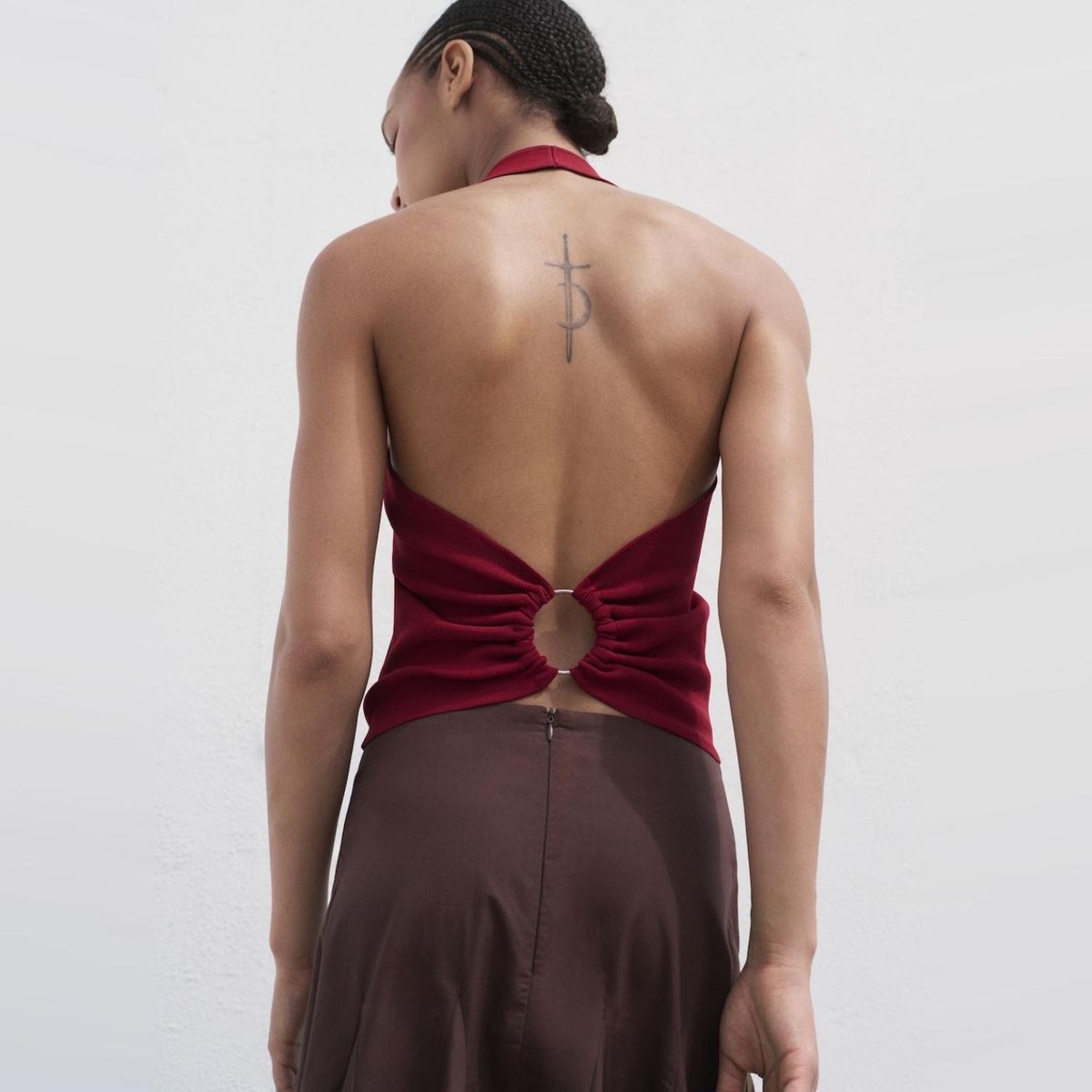 MANGO - Polera Punto Detalle Aro Mujer Mango