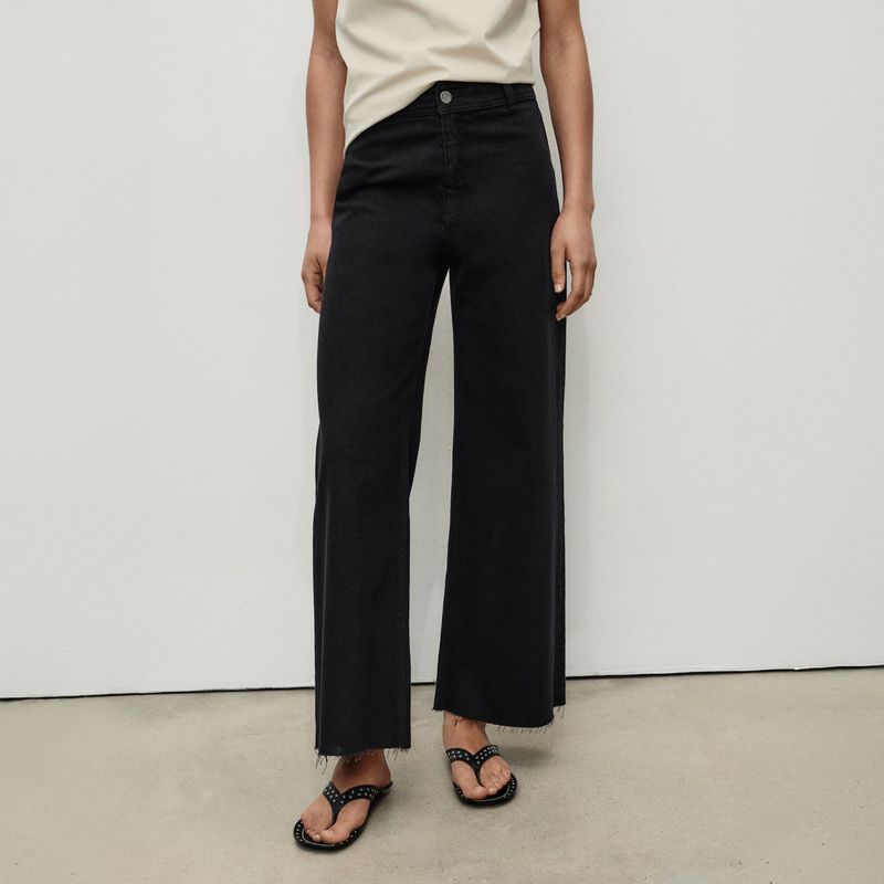 MANGO - Jeans Catherin Culotte Tiro Alto Mujer Mango