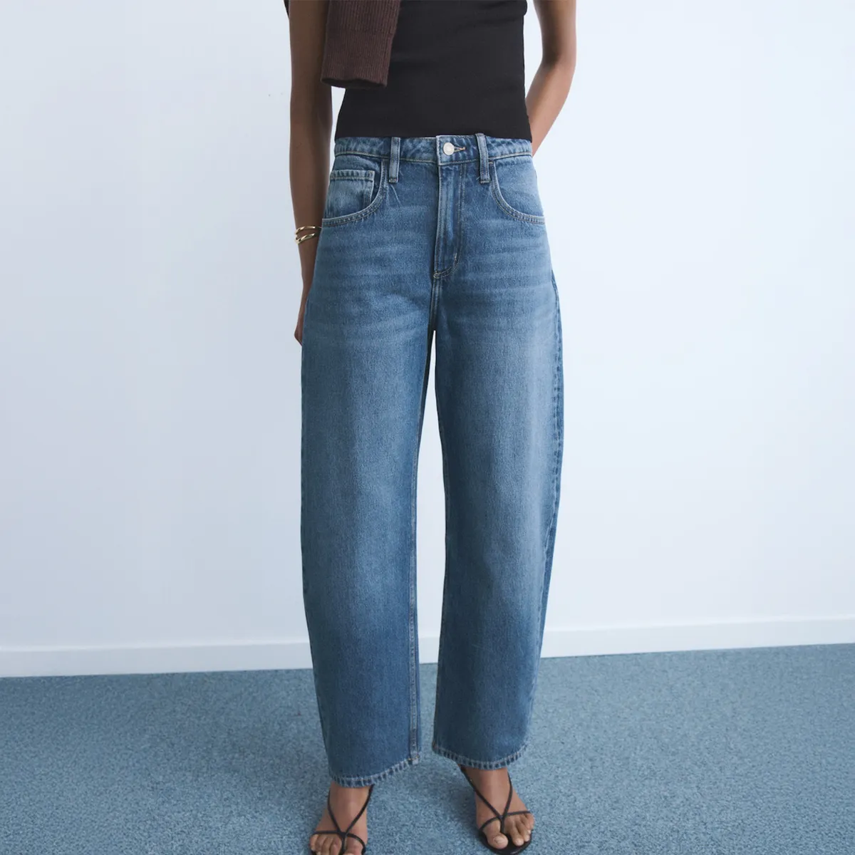 MANGO - Jeans Balloon Tiro Alto Mujer Mango