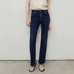 MANGO - Jeans Sienna Flare Crop Tiro Medio Mujer