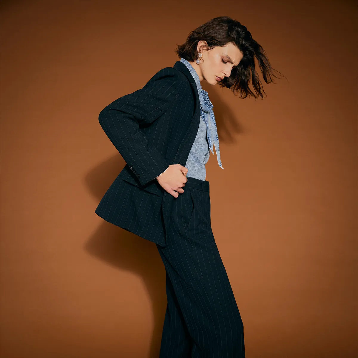 MANGO - Blazer Traje Recta Mujer Mango