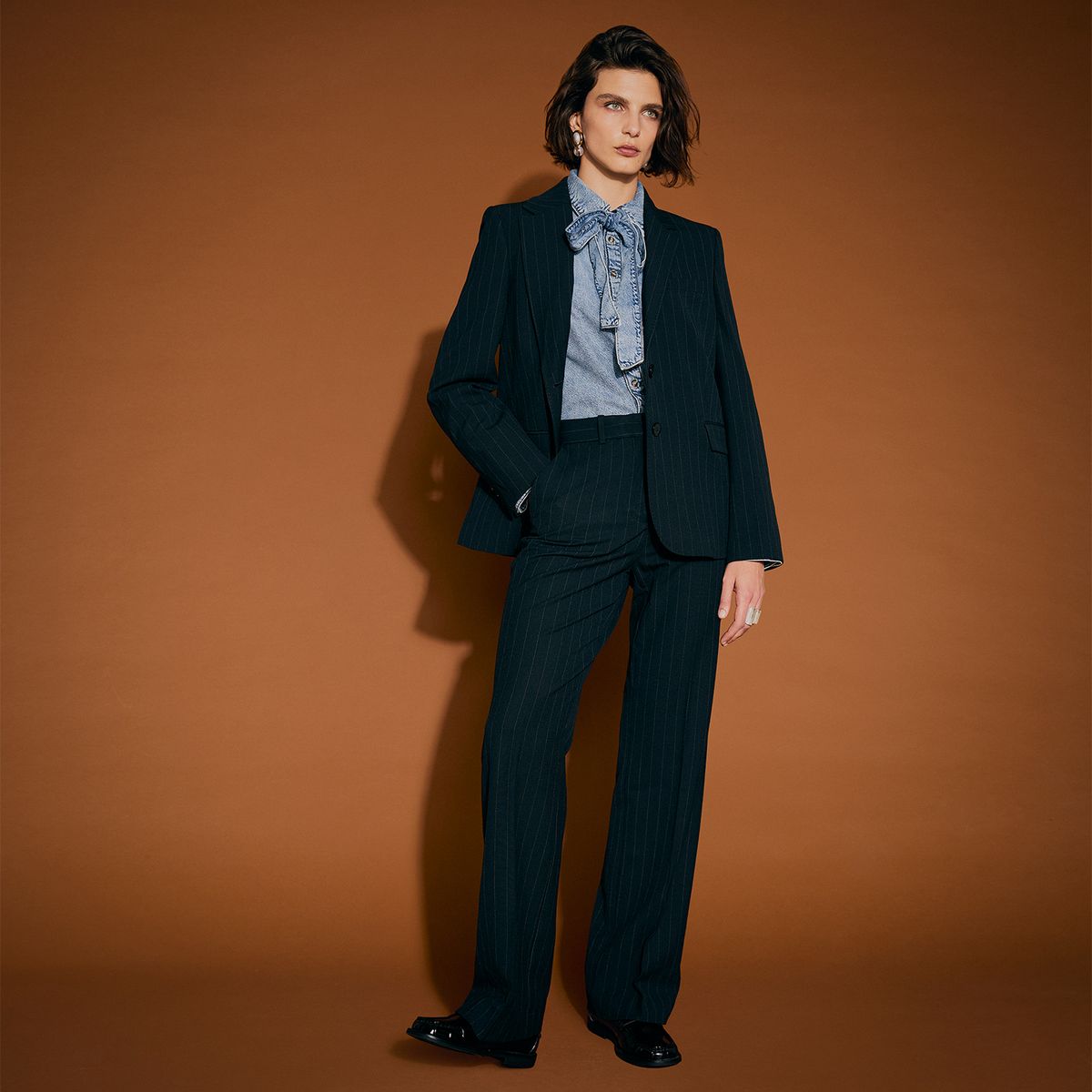 MANGO - Pantalón Traje Recto Mujer Mango