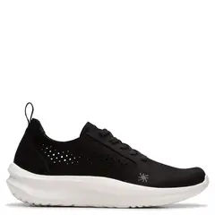 CLARKS - Solevana Style Zapatilla Urbana Mujer Cuero Negro