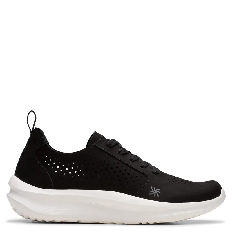 CLARKS - Solevana Style Zapatilla Urbana Mujer Cuero Negro Clarks