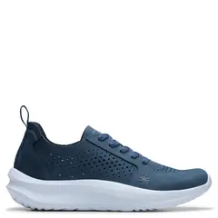 CLARKS - Solevana Style Zapatilla Urbana Mujer Cuero Azul