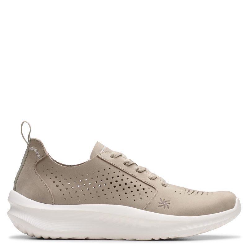 CLARKS - Solevana Style Zapatilla Urbana Mujer Cuero Verde Clarks