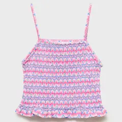 MANGO KIDS - Top Fruncido Estampado Niña